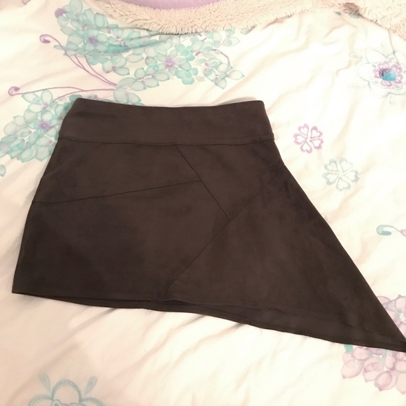 Free People Vegan Suede Patchwork Mini Skirt - Picture 4 of 5